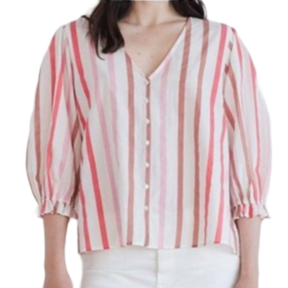 Velvet by Graham & Spencer whitley striped blouse